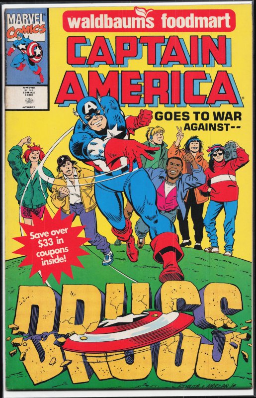 Captain America Goes to War Against Drugs #1 (1990) Captain America