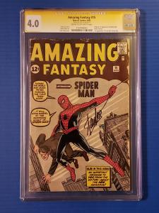 Amazing Fantasy 15 CGC - First Spider-Man Signed Stan Lee!