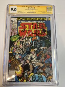 Star Wars (1977) # 2 (CGC 9.0 SS) Signed Sketch (Obi Wan Kenobi) Howard Chaykin 