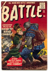 BATTLE #69-1959-JACK KIRBY COMMIE COVER-SILVER AGE COMIC- f/vf