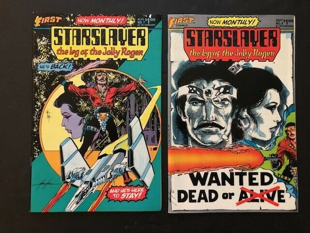 LOT OF 4- STARSLAYER The Log of the Jolly Roger #4-8 1982/'83  F/VF (PF996)