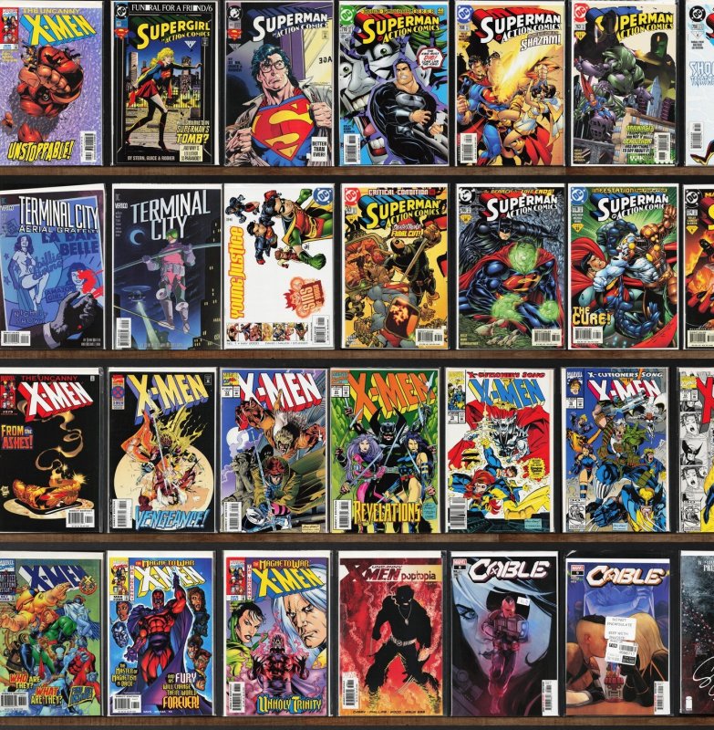 Huge Lot 130+ Comics with X-Men, Action Comics, The Uncanny X-Men & More!