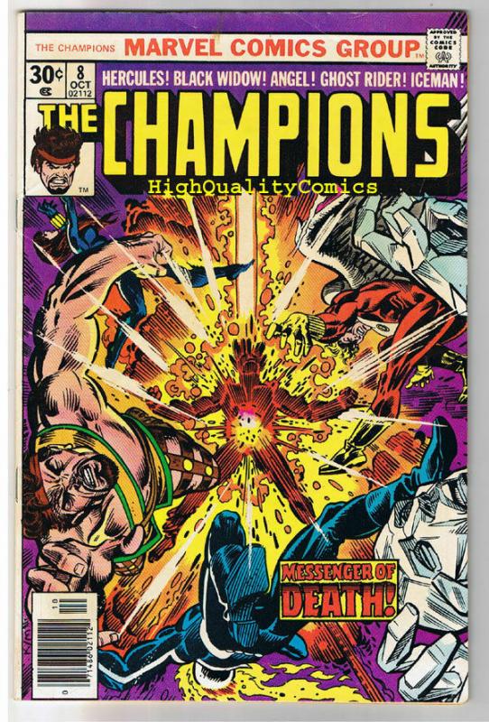 CHAMPIONS #8, VG, Ghost Rider, Black Widow, Hercules, 1975, more in store