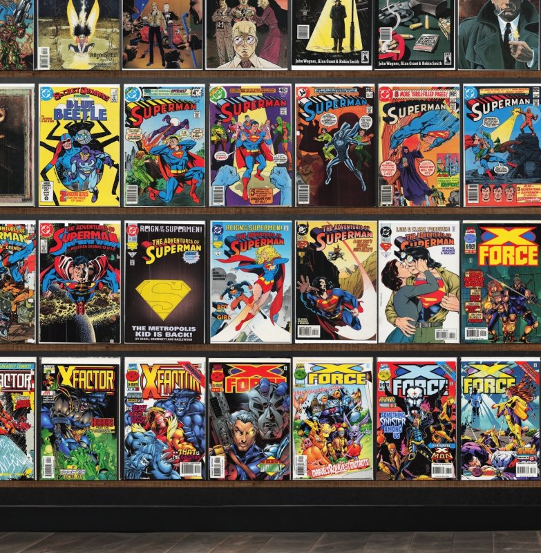 Huge Lot 140+ Comics with X-Force, X-Factor, Superman & More!