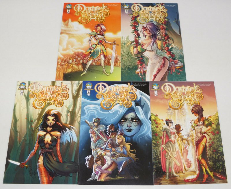 Damsels in Excess #1-5 VF/NM complete series - five princesses, zero men! set A