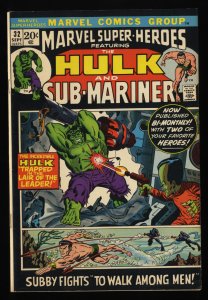 Marvel Super-Heroes #32 FN- 5.5 Comics Incredible Hulk Sub-Mariner!
