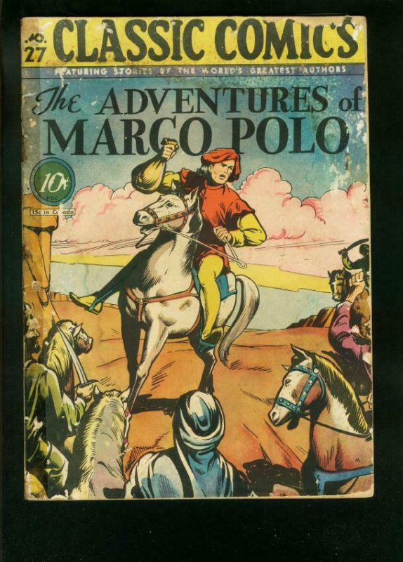 CLASSIC COMICS #27 HRN 27-ADVENTURES OF MARCO POLO-1st EDITION-fair FR