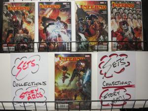 INFERNO (2015) 1A-3A,4-5  X-MEN!  COMPLETE!