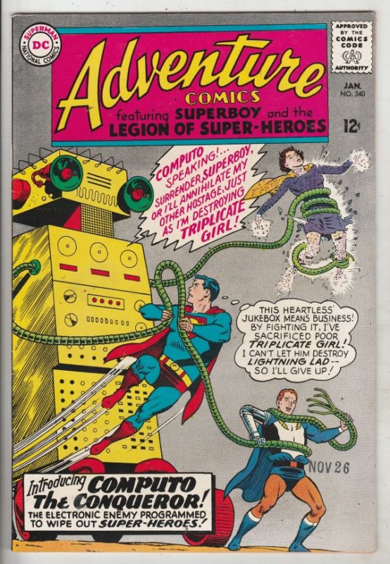 Adventure Comics #340 (Jan-66) NM Super-High-Grade Legion of Super-Heroes, Su...