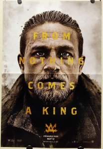 Charlie Hunnam King Arthur Movie 17x11.5 Folded Promo Poster New! [FP183]