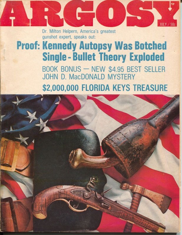 Argosy Magazine July 1967- -John D MacDonald-Bob McGinnis- JFK Autopsy