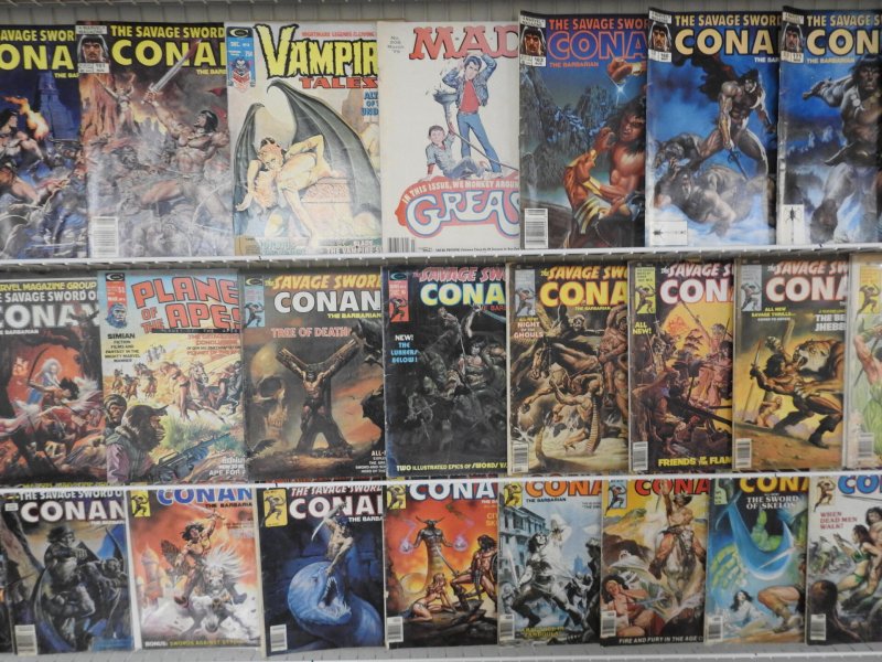 Huge Lot of 90+ Magazines W/ Conan, Eerie, Creepy! Avg.  VG Con.