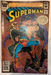 (1980) SUPERMAN #344 WHITMAN VARIANT COVER! Dracula & Frankenstein! RARE!