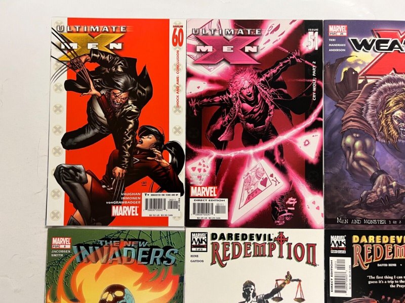 6 Marvel Comics Daredevil # 3 5+Weapon X # 26+X-Men # 51 60+Invaders # 8 66 JS50