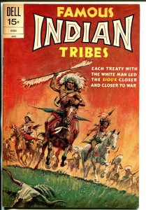 Famous Indian Tribes #21 1972-Dell- Sioux Indians-Custer's Last Stand-FN+