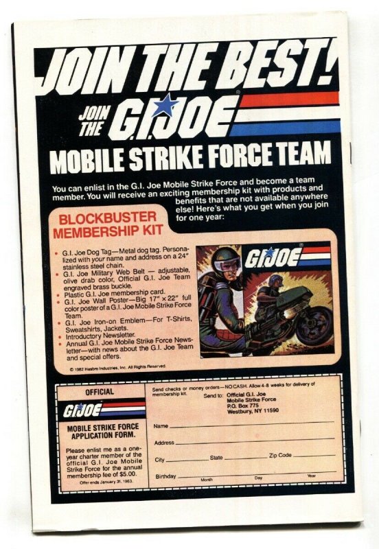 G.I. Joe Real American Hero #2 First Kwinn 1983 1st print-comic book