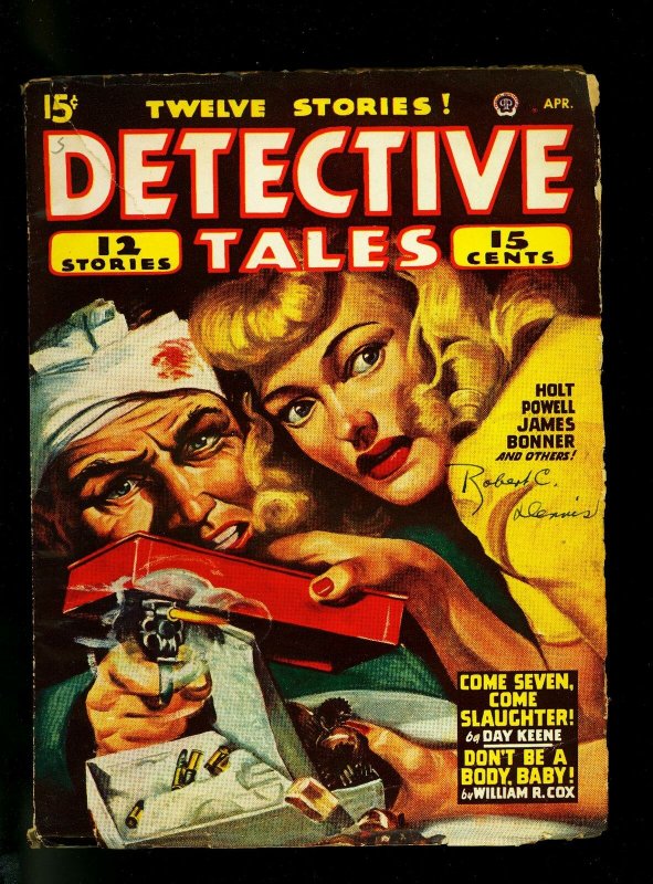 Detective Tales Pulp April 1947 - Day Keene - William Cox - VG