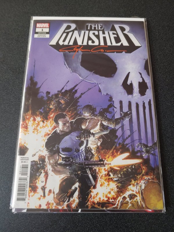 THE PUNISHER #1 VARIANT SIGNED BY CLAYTON CRAIN WITH COA.