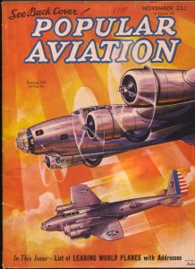 Popular Aviation 11/1935-Boeing 209-Flying Wing-H.R. Bollin-VG