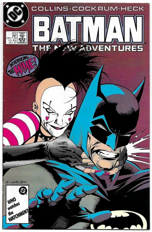 Batman #412 / 1st Printing / Mime (DC, 1987) VF
