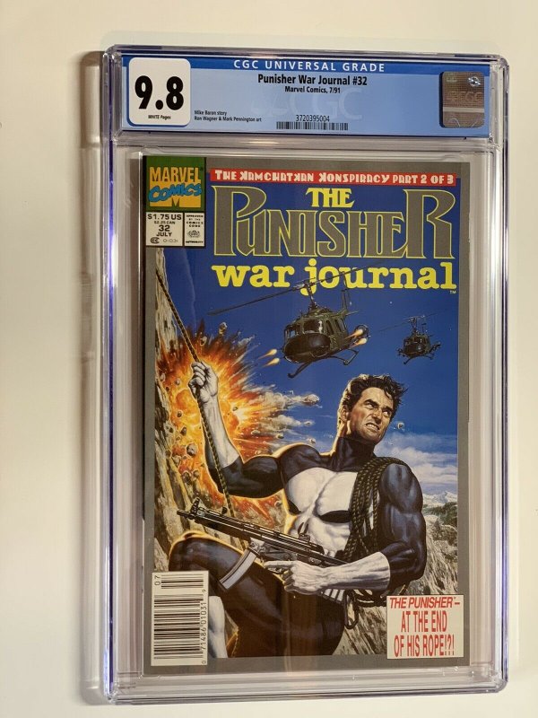 Punisher War Journal 32 Cgc 9.8 Wp Marvel Newsstand Edition