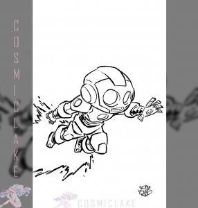 INVINCIBLE IRON MAN #19 1:50 YOUNG BIG MARVEL SKETCH VARIANT PREORDER 6/19 ☪