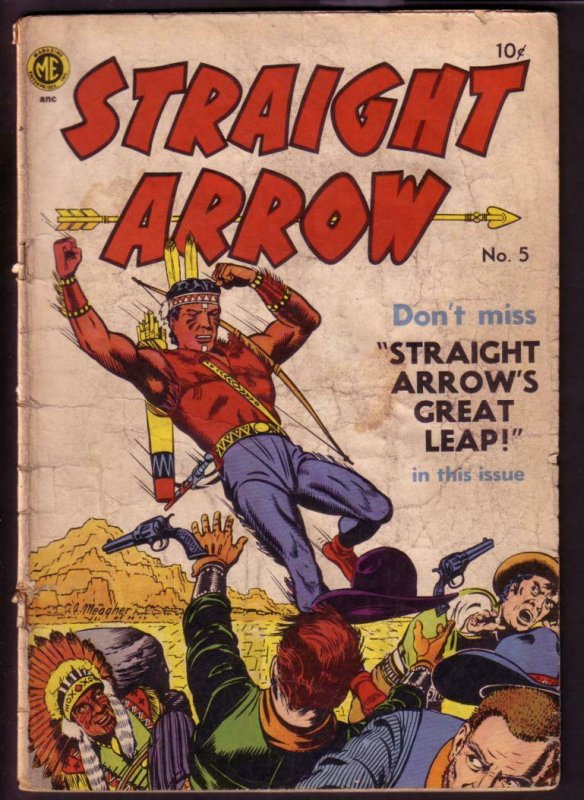 STRAIGHT ARROW #5 MEAGHER POWELL ART 1950 RADIO SERIES G 