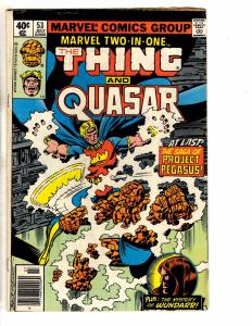 Marvel Two-In-One # 53 FN Comic Book Feat. Quasar & Thing Wundarr App J246