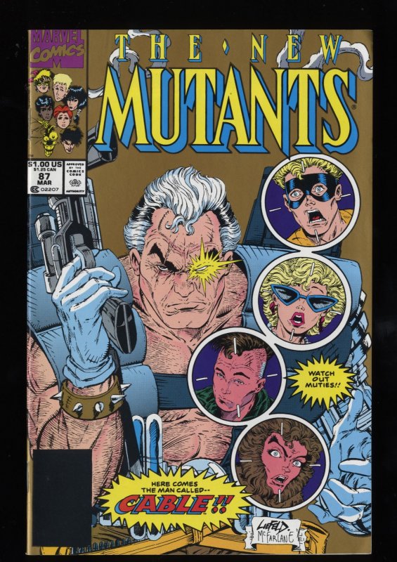 New Mutants #87 FN/VF 7.0 1st Cable! 2nd Print!