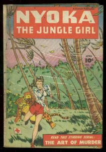NYOKA THE JUNGLE GIRL #18 1948-LEOPARD ATTACK-KRIGSTEIN G-