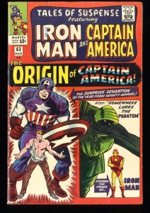 Tales Of Suspense #63 FN- 5.5 Iron Man Origin of Captain America!