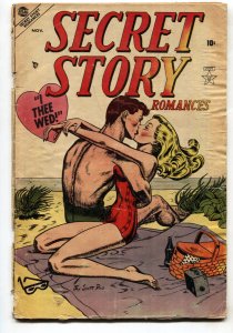 Secret Story Romances #1-1953-Atlas-Swimsuit cover-Jay Scott Pike-Golden Age