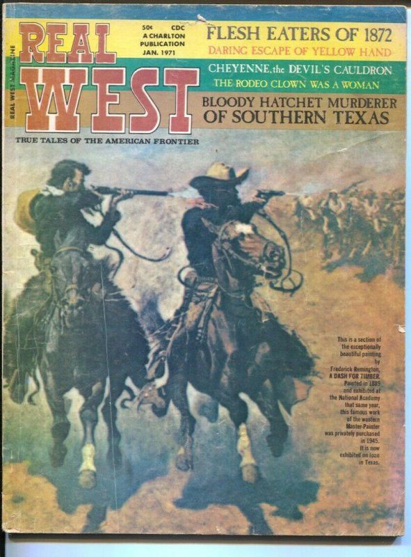 Real West 1/1971-Charlton-Alias Jesse James-Cannibalism Among Indians-pulp th...