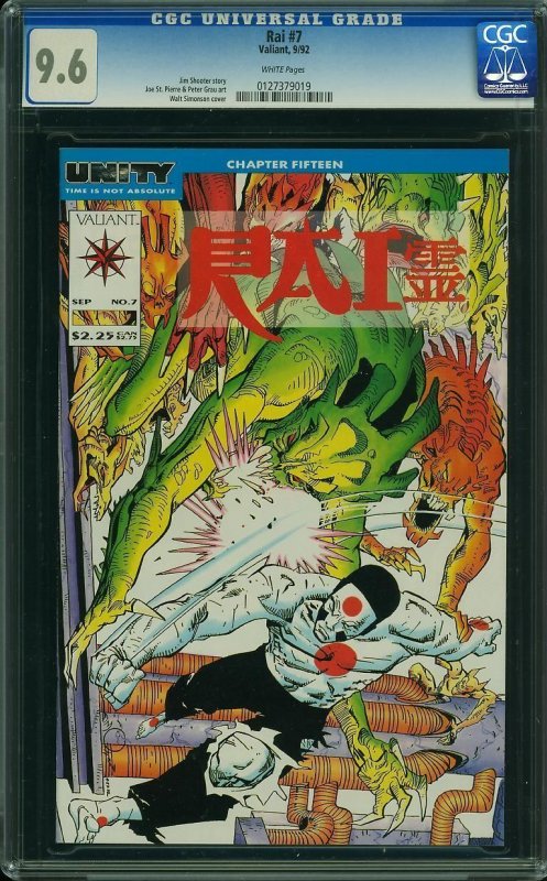 Rai #7 (1992) CGC 9.6 NM+