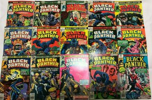 BLACK PANTHER#1-15 FN/VF LOT 1977 JACK KIRBYMARVEL BRONZE AGE COMICS