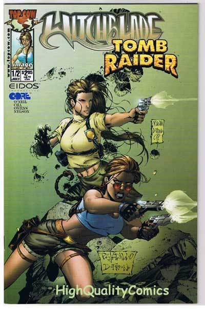 WITCHBLADE TOMB RAIDER #1/2, NM+, Femme Fatale, 2000, more in store