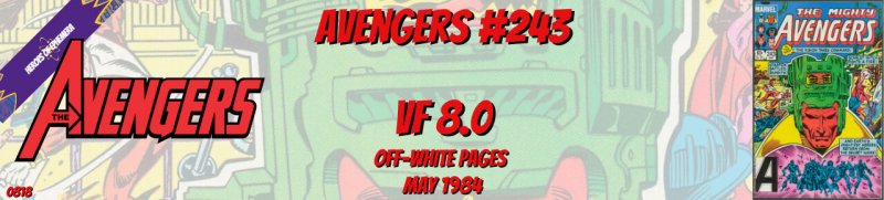 Avengers 243 VF 8.0 Marvel 1984
