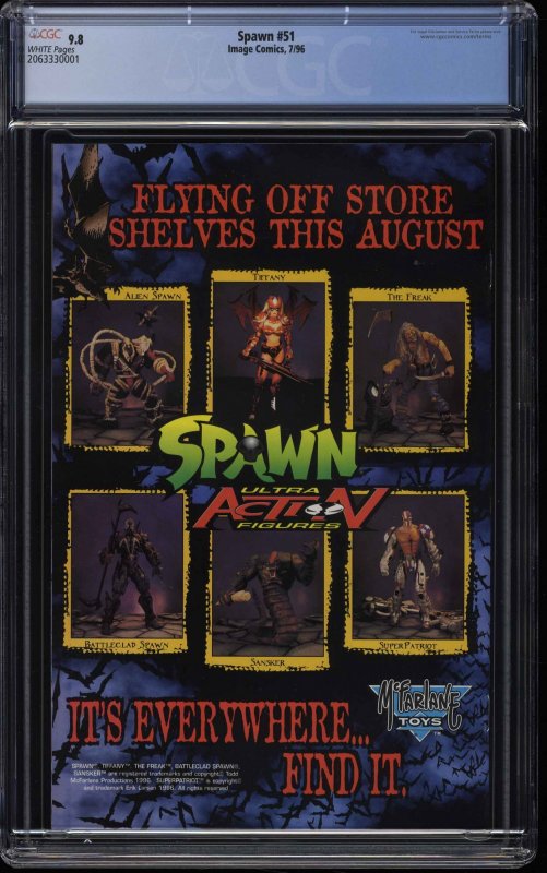 Spawn #51 CGC NM/M 9.8 White Pages