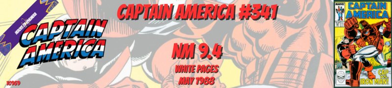 Captain America 341 NM 9.4 Marvel 1988