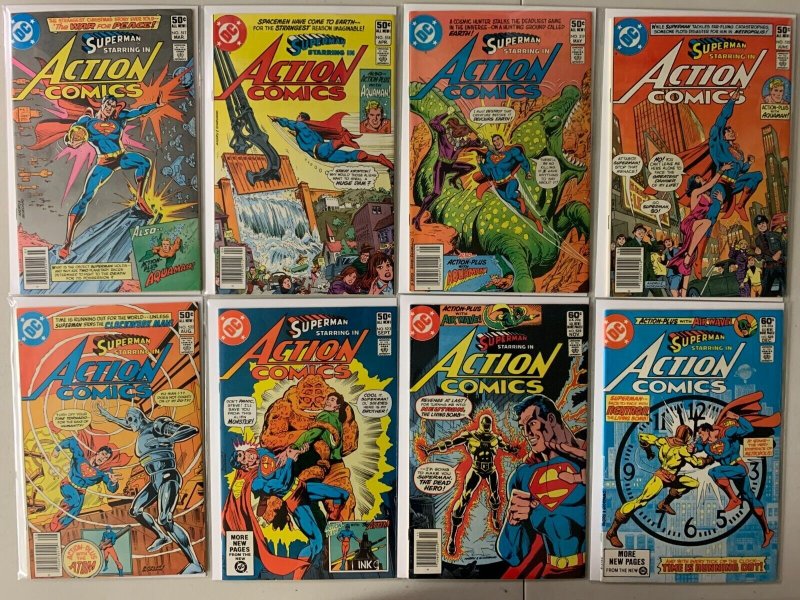 Action Comics lot #501-600 42 diff avg 6.0 (1979-88)