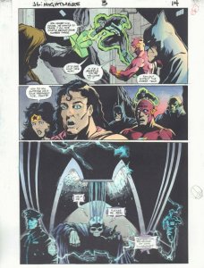 Justice League: A Midsummer's Nightmare #3 p.14 Color Guide Art - by John Kalisz