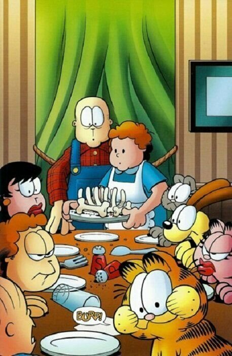 garfield thanksgiving comic strip