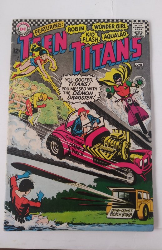 Teen Titans #3 (1966) KID-FLASH WONDER-GIRL ROBIN AQUALAD