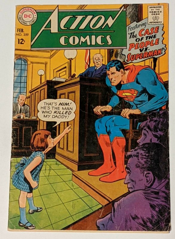 Action Comics #359 (Feb 1968, DC) VG- 3.5 Neal Adams cover Bruce Wayne cameo