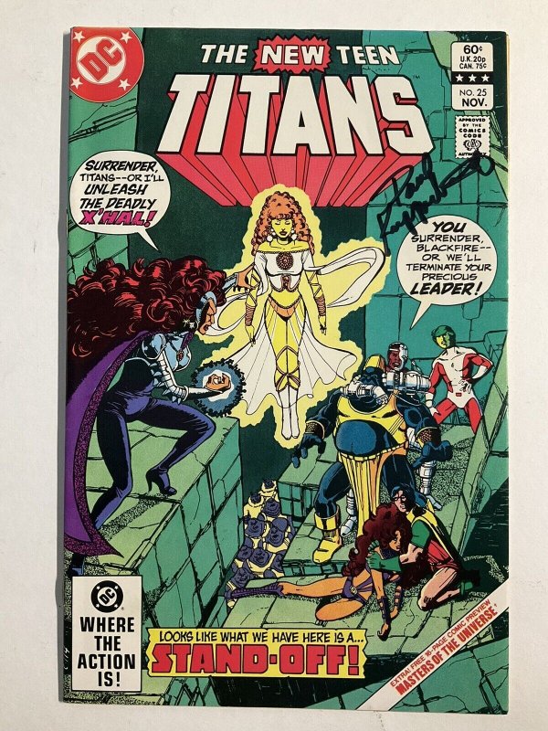 THE NEW TEEN TITANS 25 SIGNED PAUL KUPPERBERG NM NEAR MINT DC COMICS