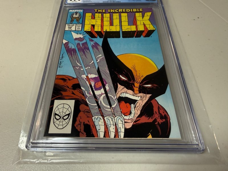 Incredible Hulk # 340 CGC Graded 9.4 Marvel Comic Book McFarlane Wolverine JH30