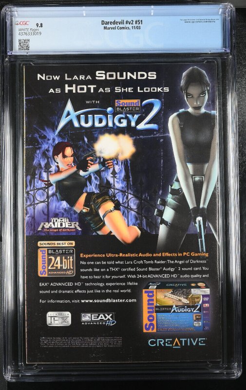 DAREDEVIL #51 CGC 9.8 2003-Echo cover- COMIC BOOK 4376333019