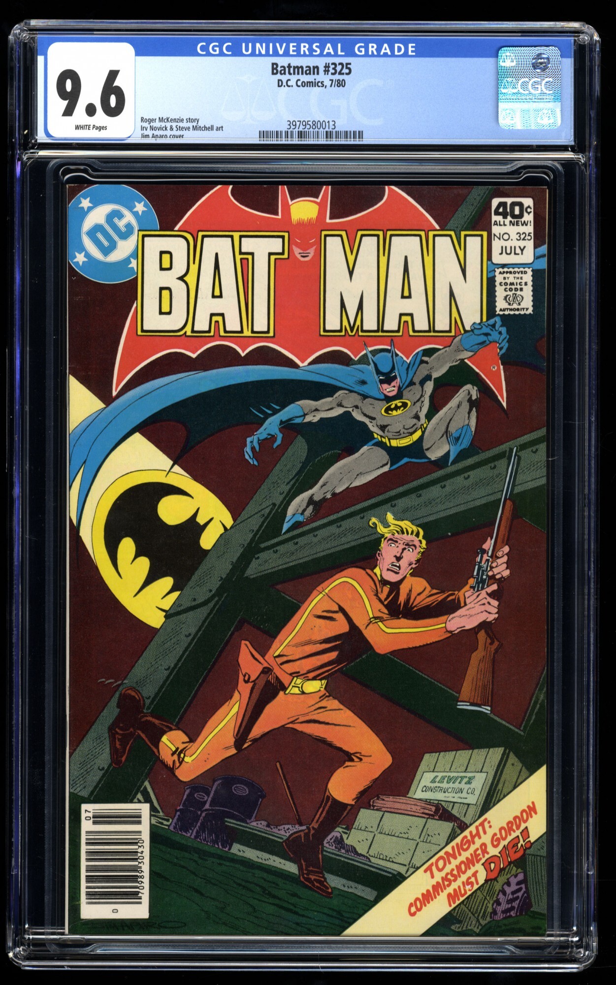 Batman #325 CGC NM+  White Pages Jim Aparo Cover! | Comic Books - Modern  Age, DC Comics, Batman, Superhero / HipComic