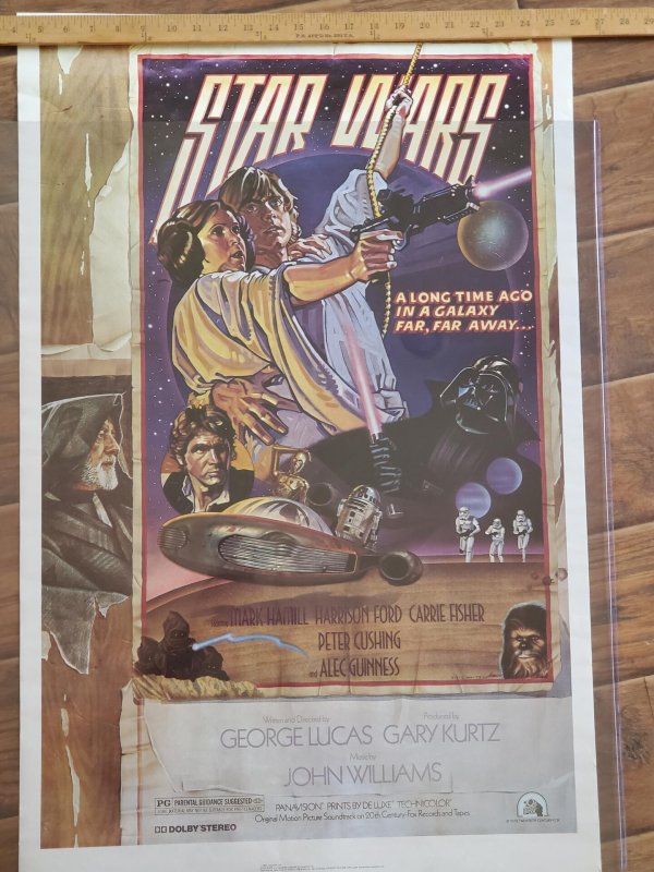 Vintage 1982 Star Wars Fan Club Reprint Poster New Hope Style D 22x34