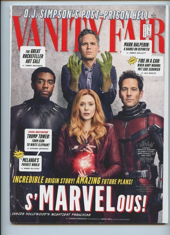 VANITY FAIR: Avengers Infinity War Cover (Hulk, Black Panther, Wanda, Ant Man)